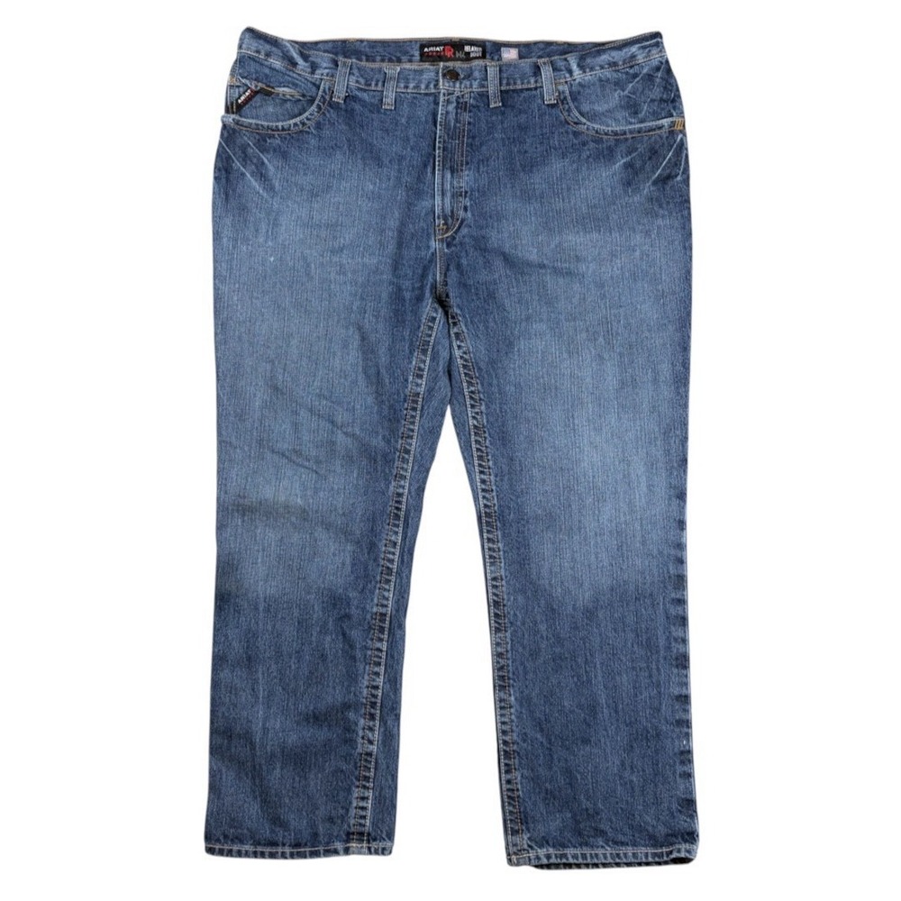 Ariat FR M4 Relaxed Boot Jeans Mens 50x32 Blue Wash Bootcut Work Denim Workware